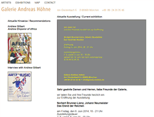Tablet Screenshot of galerie-hoehne.de